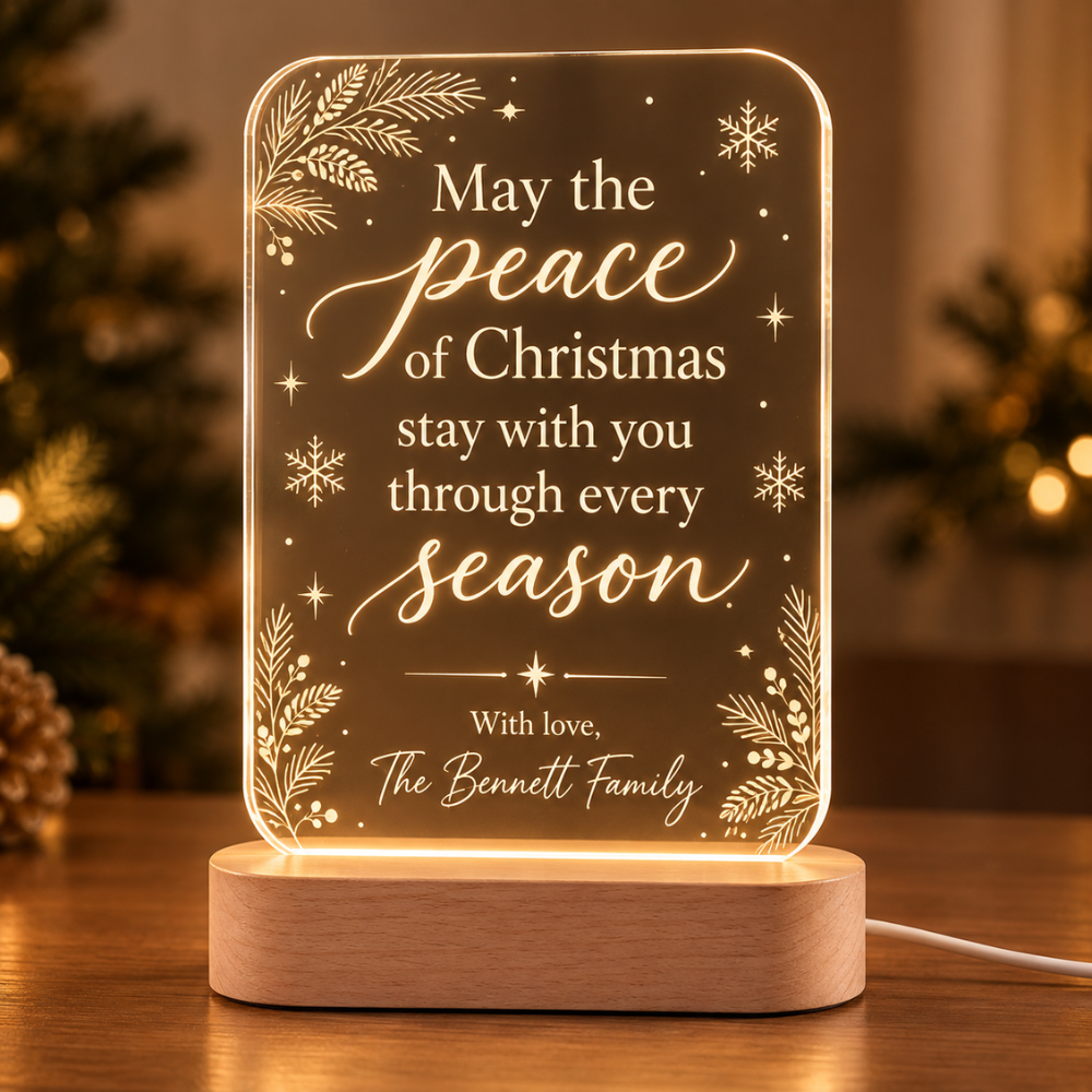 Personalized Christmas Family Message LED Lamp — photo 4 of 9