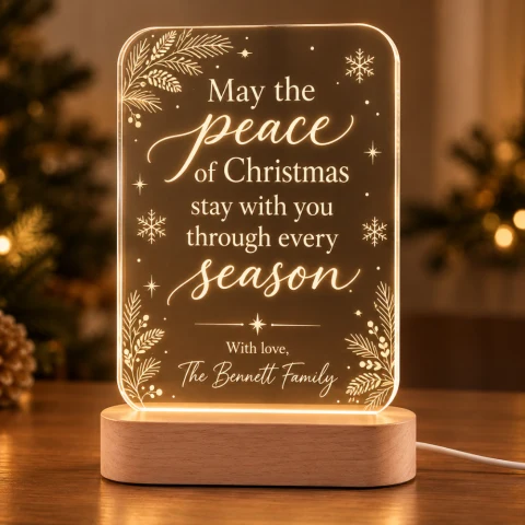 Personalized Christmas Family Message LED Lamp — Photo 4