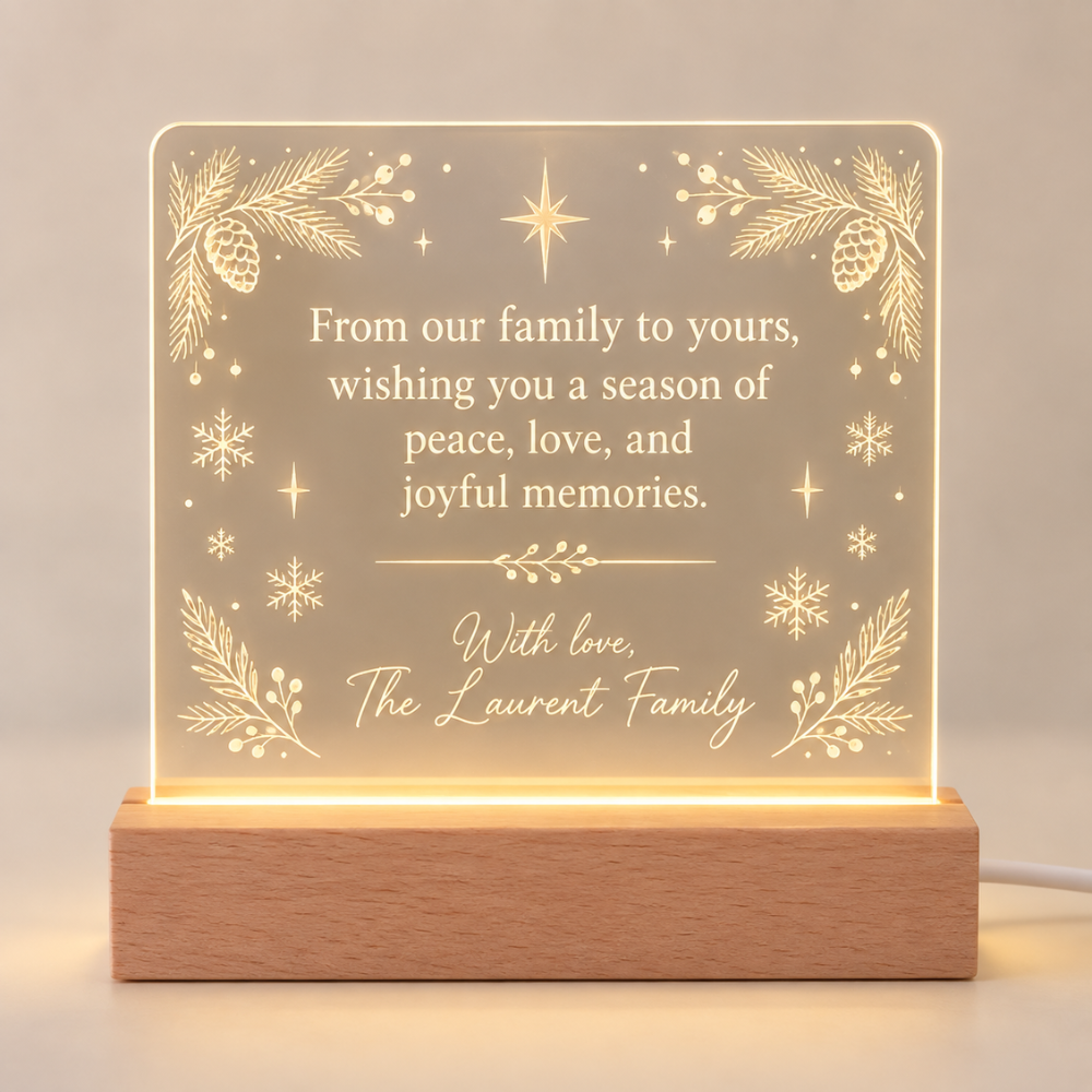 Personalized Christmas Family Message LED Lamp — photo 6 of 9