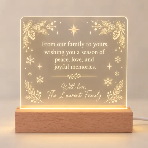 Personalized Christmas Family Message LED Lamp — Photo 6