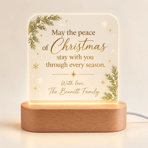Personalized Christmas Family Message LED Lamp — Photo 2