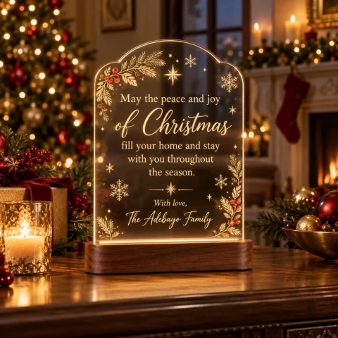 Personalized Christmas Family Message LED Lamp — Photo 7