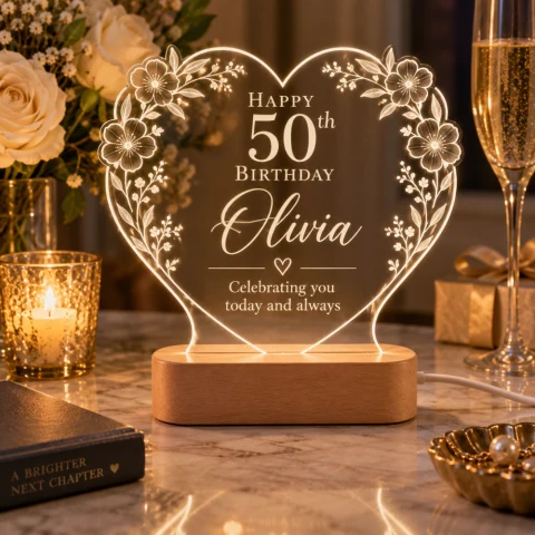 Personalized Birthday Message LED Lamp — Photo 6