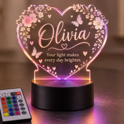 Personalized Birthday Message LED Lamp — Photo 5